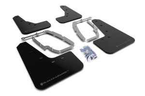 Tesla Model 3 Mud Flap - Rally Armor - UR Dark Grey Logo - Black - `17-`23 Tesla Model 3 Mud Flap - Rally Armor - UR Dark Grey Logo - Black - `17-`23